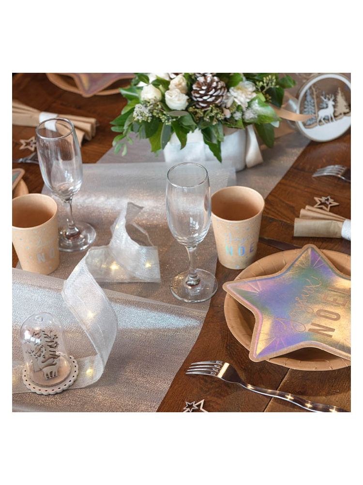 Santex 7179-4 - Sendero de Mesa de Lentejuelas Silver main product photo
