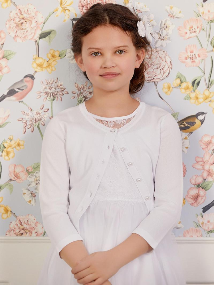 LILLY 09-783-WH Cárdigan de punto fino blanco main product photo