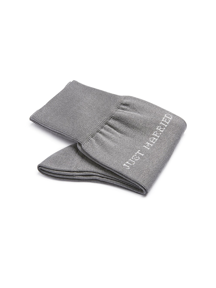 Carlo Lanza Just Married Calcetines de algodón gris main product photo