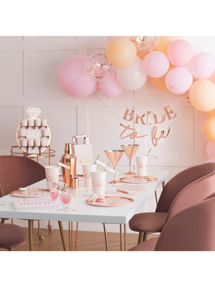 Ginger Ray HN-837 Hen Party - Arco de globos para despedida de soltera rosa y melocotón mate main product photo