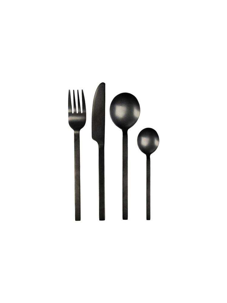 Leeff Cubiertos Charlot – Juego de 16, Negro main product photo