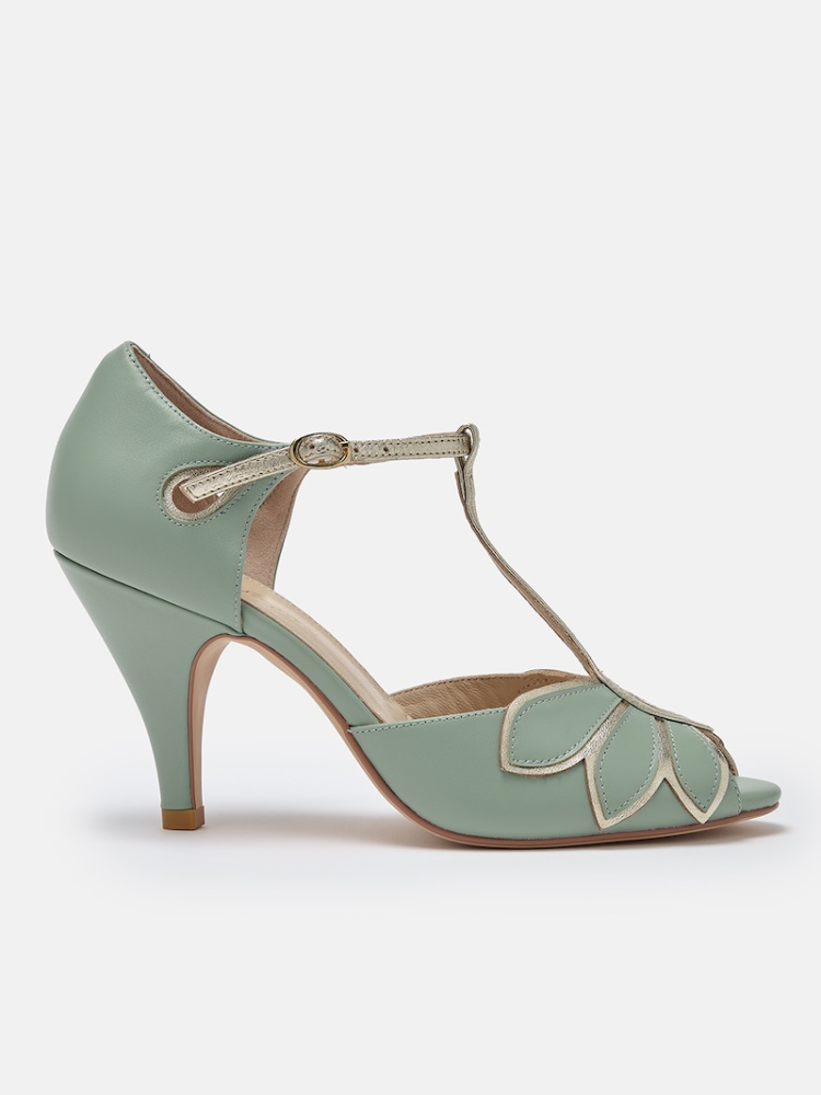 Rachel Simpson Mimosa Zapatos de Novia Verde Menta main product photo
