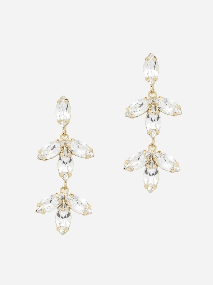 Abrazi Notch Swarovski Pendientes Oro main product photo