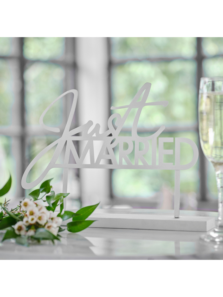 Ginger Ray BW-426 Letrero de Mesa Just Married main product photo