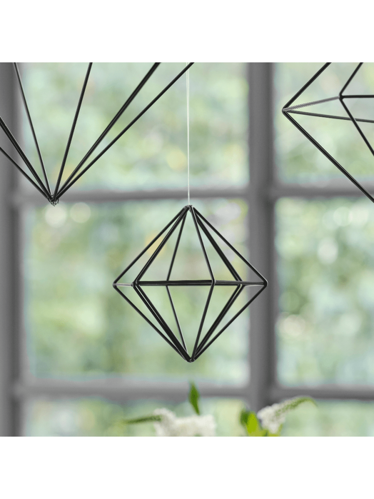 Ginger Ray BW-440 Decoración Geométrica Metal Negro - Pequeño main product photo