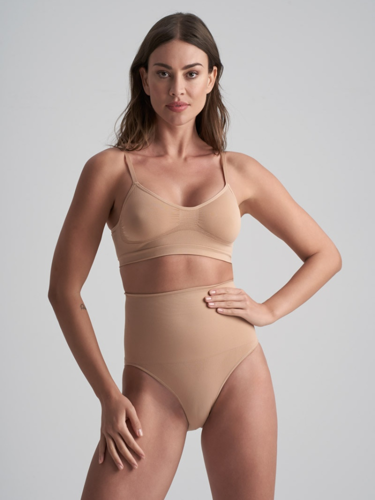 BYE BRA Seamsless | Braga Alta Sin Costuras Beige main product photo