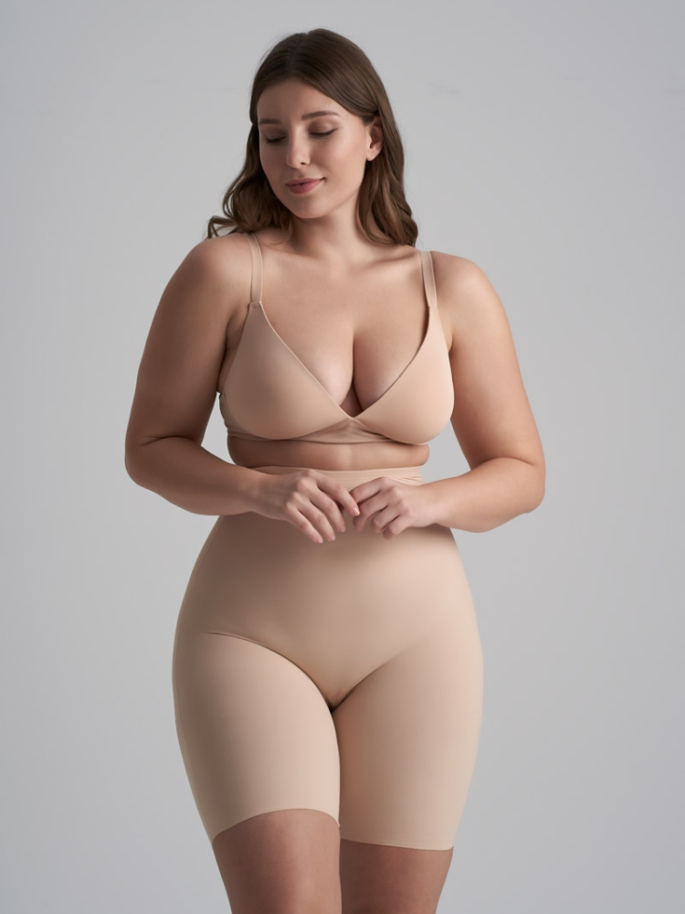 BYE BRA Sculpting | Short de Cintura Alta Beige main product photo