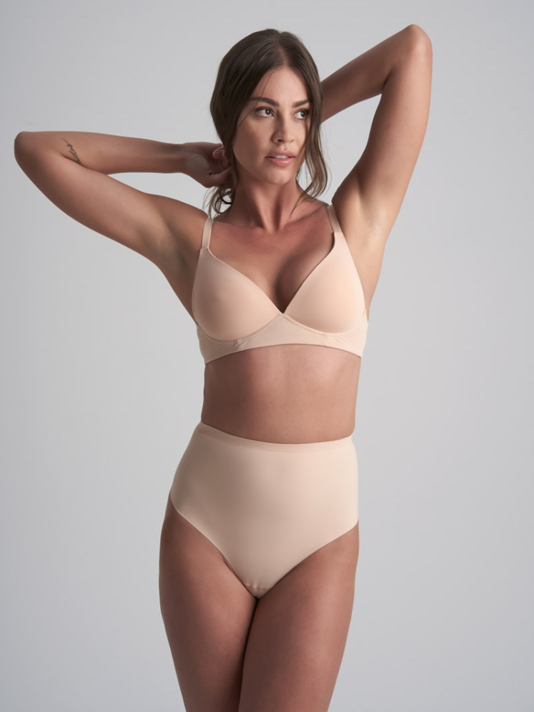 BYE BRA Sculpting | Tanga de Cintura Media Beige main product photo