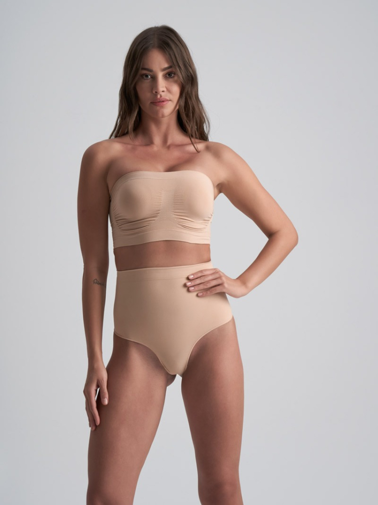 BYE BRA Soft Touch | Tanga de Cintura Media Beige main product photo