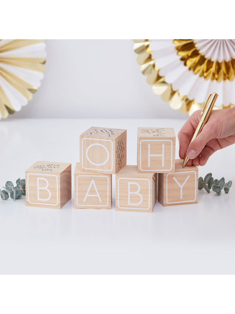Bloques de madera Ginger Ray OB-124 Oh Baby main product photo