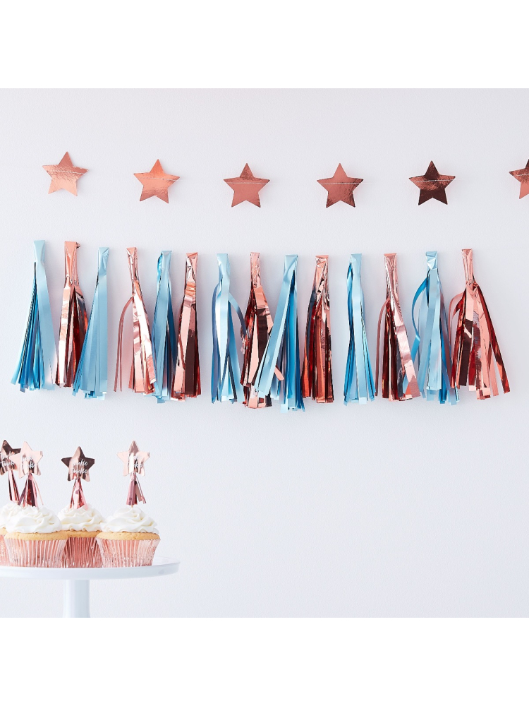 Ginger Ray TW-810 Twinkle Twinkle - Guirnalda de Borlas Azules main product photo