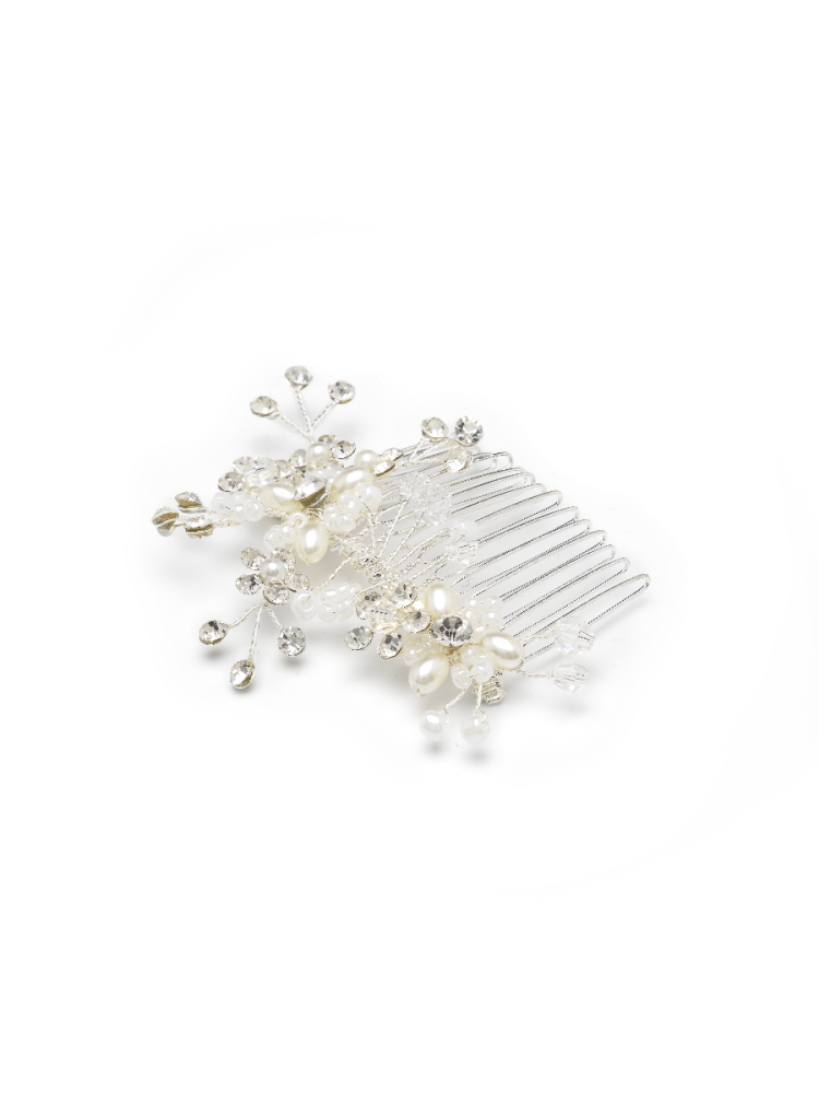 Abrazi Lily Peine de Novia Plata main product photo