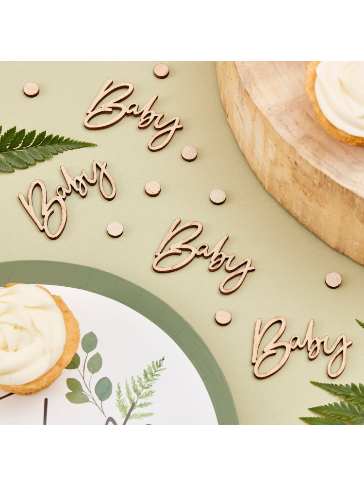 Ginger Ray BAB-121 Botanical Baby - Confeti de mesa main product photo