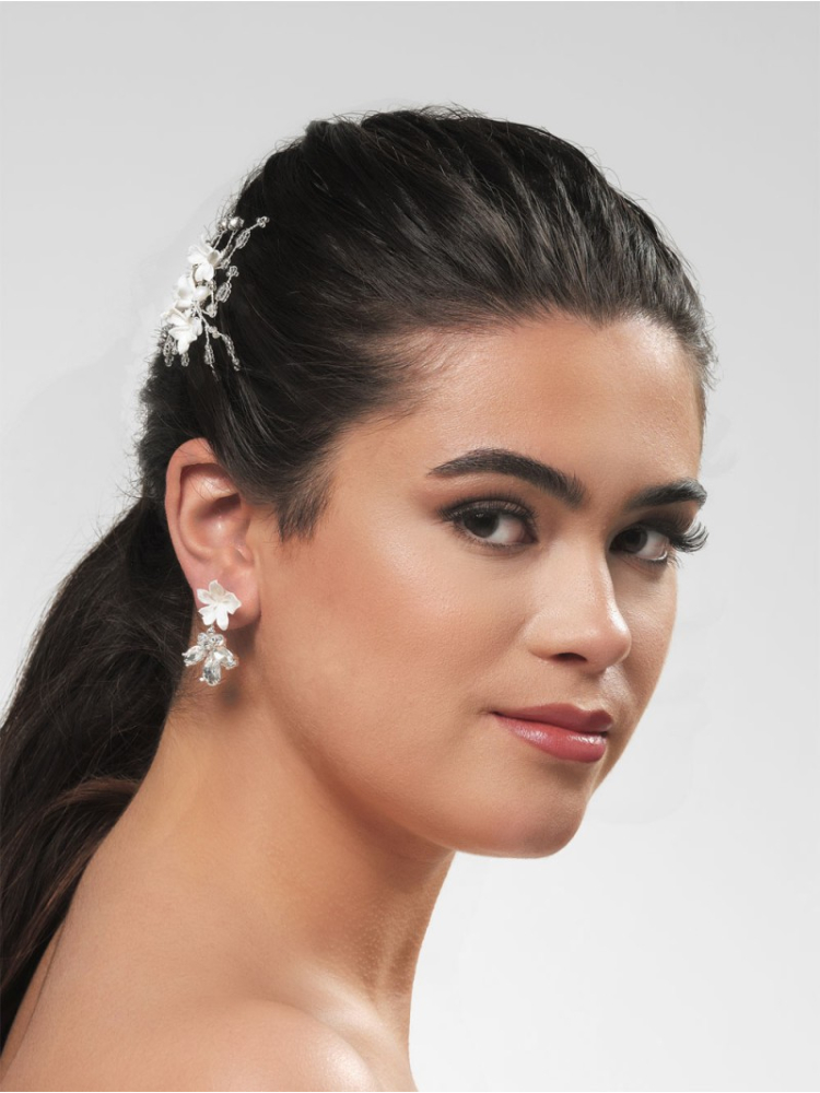 Poirier NC-1345 Pendientes Marfil/Plata main product photo