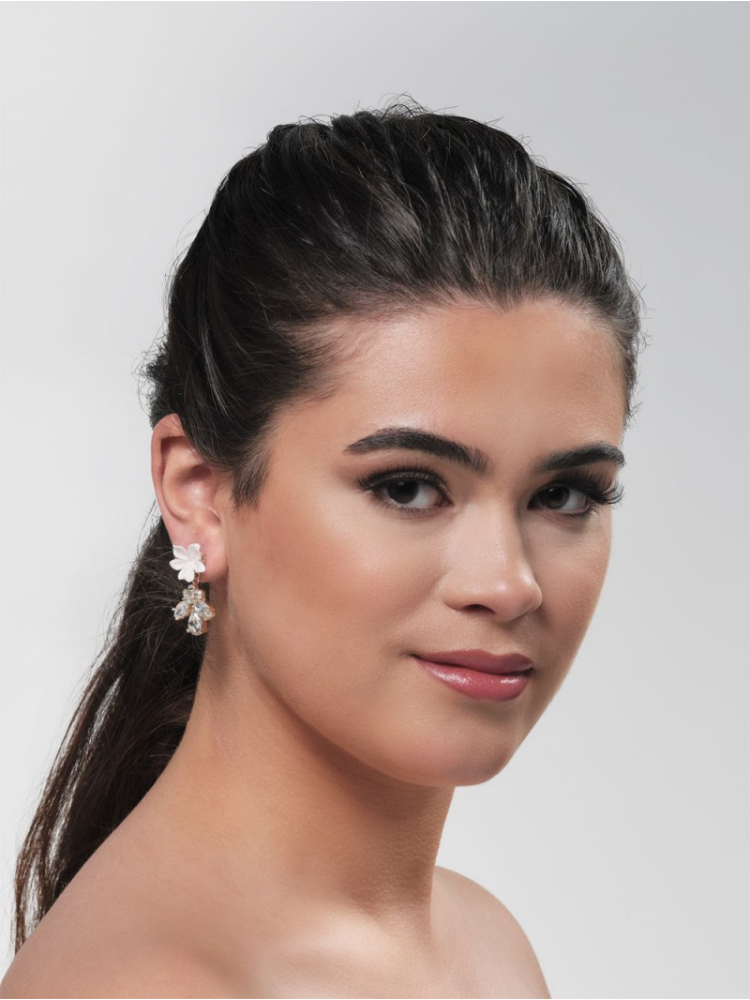 Pendientes Poirier NC-1345 rosa/dorado main product photo