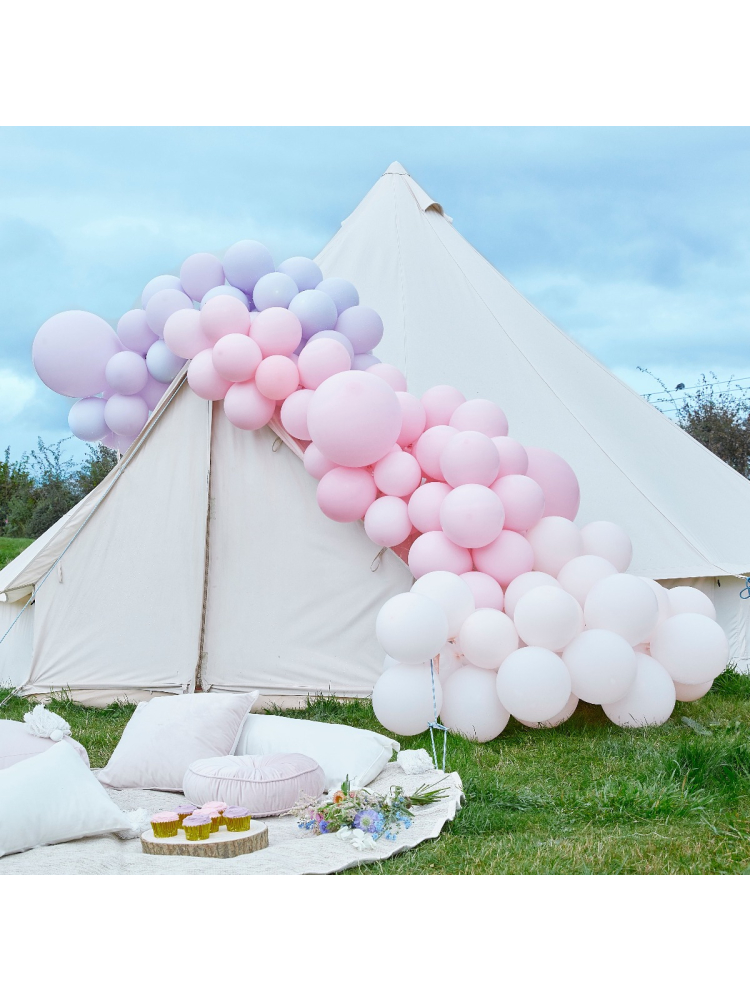 Ginger Ray BA-321 Arco de Globos Morado y Rosa main product photo