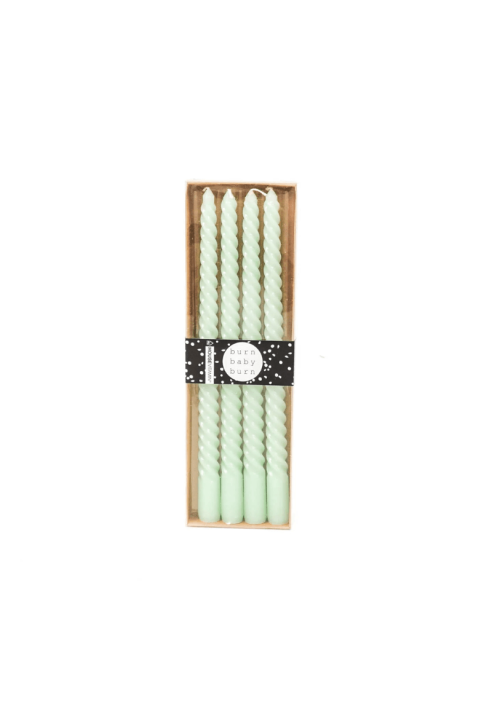 Housevitamin Velas Trenzadas - Set de 4 Verde 20cm ()