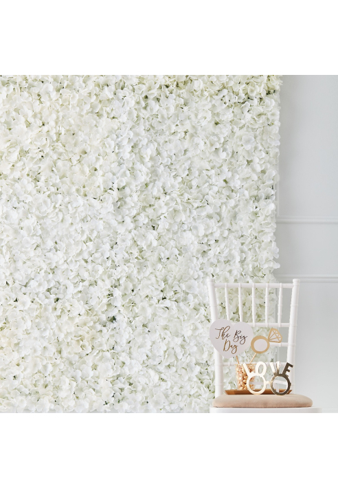 Ginger Ray GO-140 Flores de boda doradas de pared Blanco ()
