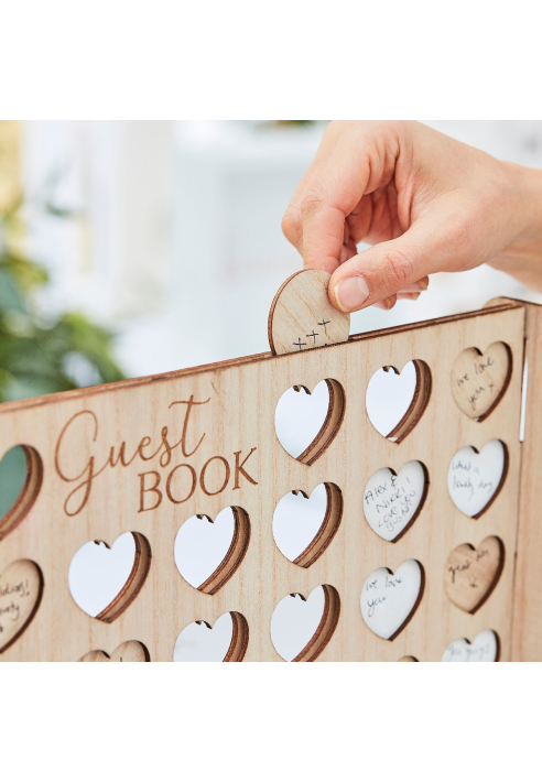 Ginger Ray BR-384 Botanical Wedding Cuatro en Raya Libro de Visitas