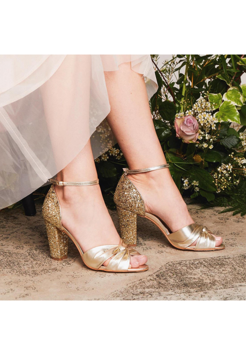 Rachel Simpson Zapatos de novia Candyfloss Gold
