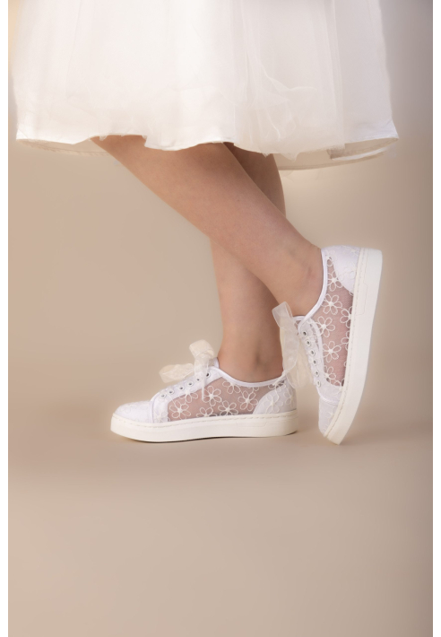 The Perfect Bridal Company Fifi zapatillas infantiles boda blanco