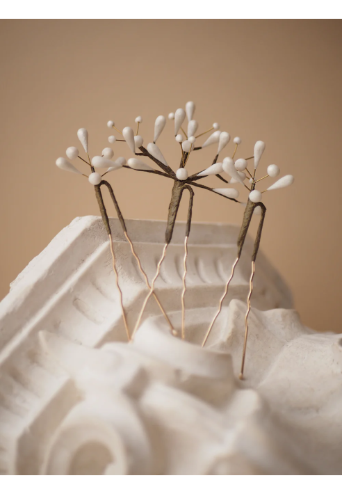 Lizeron Elise Horquillas para el cabello Blancas