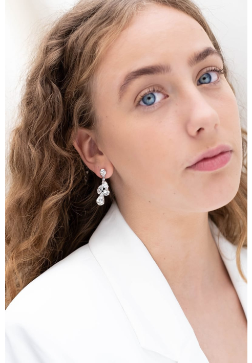 Abrazi Zoe Swarovski Pendientes Plata ()