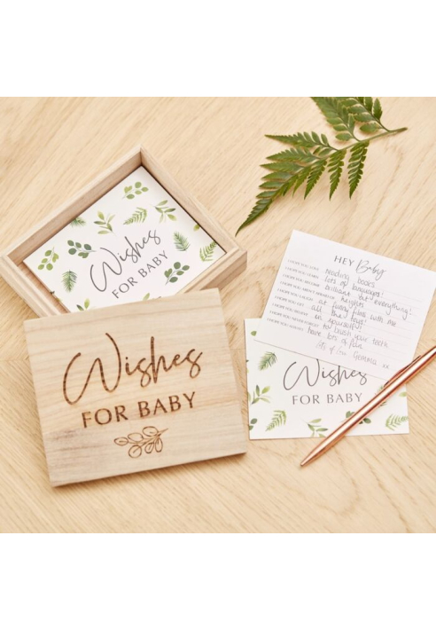 Ginger Ray BAB-117  Botanical Baby  - Tarjetas de Deseo para Baby Shower ()