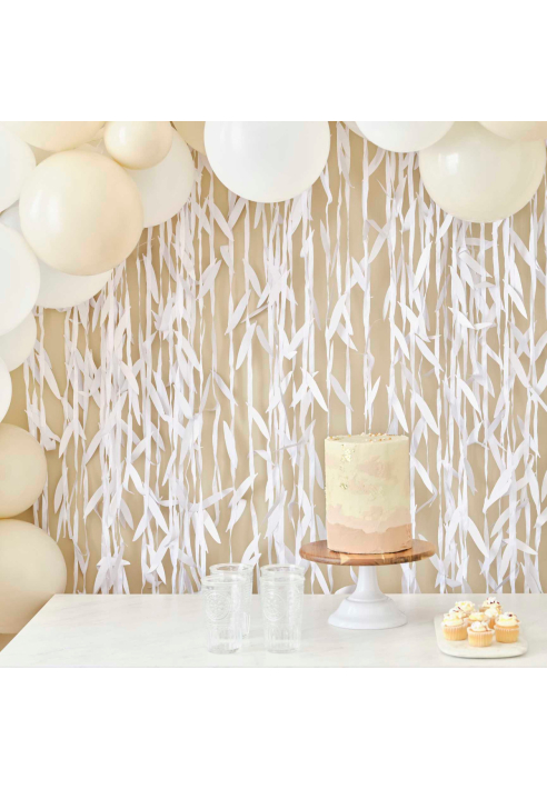 Ginger Ray BRA-336 Fondo de hojas blancas ()