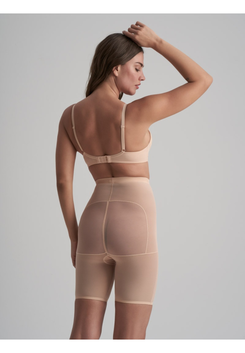 BYE BRA Powermesh | Short de Cintura Alta Beige