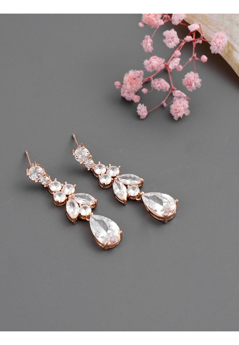 G. Westerleigh ER4145RG Pendientes Novias Rosa Dorado