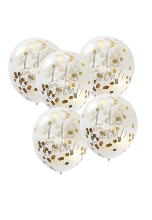 Ginger Ray ID-403 Globos de Confetti "I Do Crew"