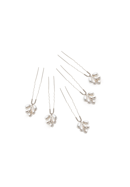 Abrazi Perla Horquillas Plata