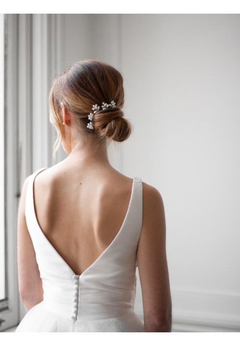 Abrazi Perla Horquillas Plata ()