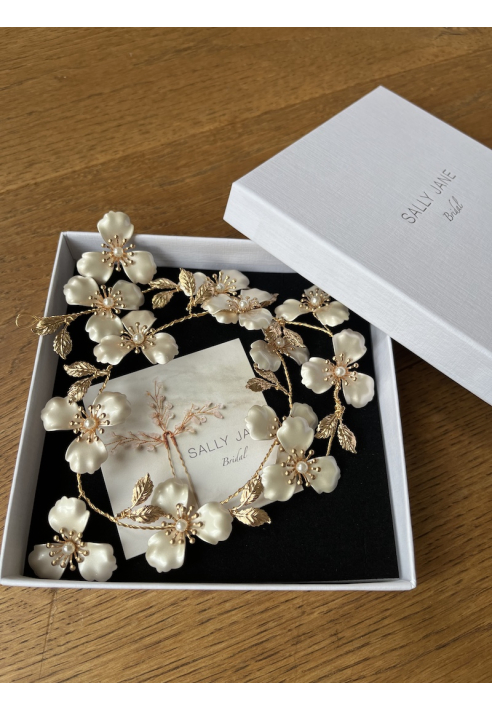 Sally Jane Bridal Ivy Hair Vine Rosa