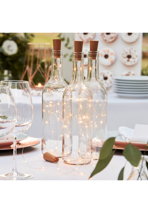 Ginger Ray BR-363 Botella de boda botánica Iluminación Led ()