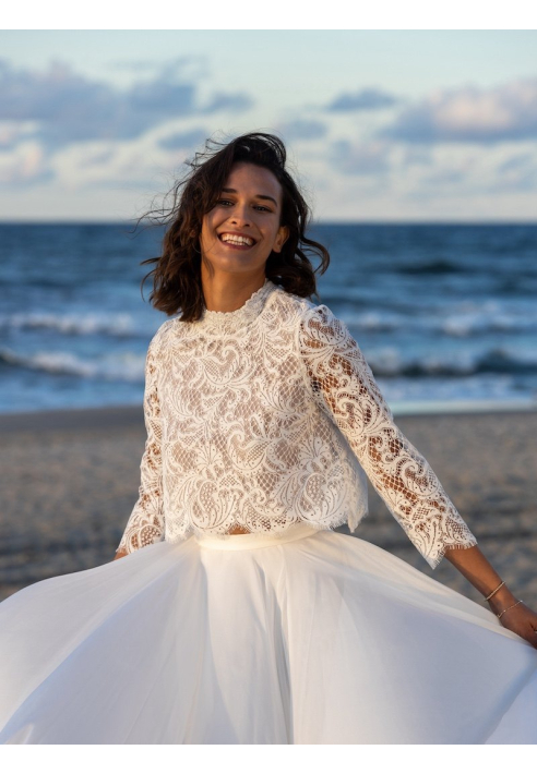 Novias Elvie Bolero de encaje ()