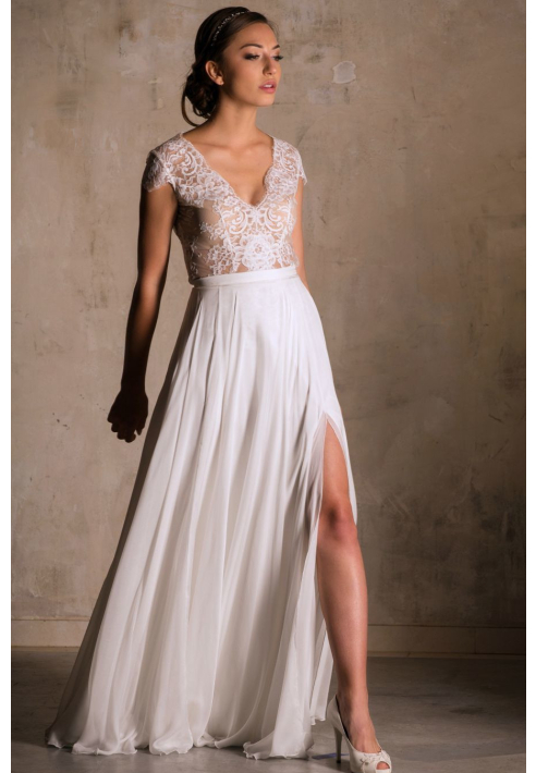 Novias Blair Silk Skirt – Ivory ()