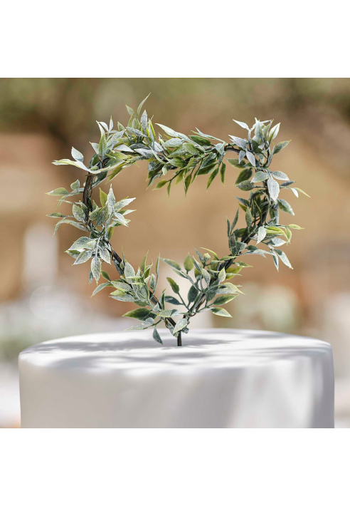 Ginger Ray SW-852 Adorno en Hojas en Forma de Corazon para Tarta de Boda ()