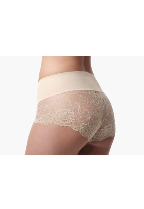 Poirier 15-925 Short de Encaje Cintura Media Nude
