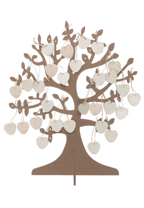 Santex 6922 - Árbol de los Deseos con Corazones de Madera (50 Piezas) ()