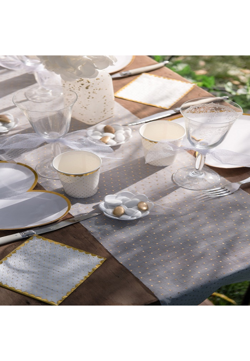 Santex 6831-1 - Sendero de Mesa Dorado Blanco