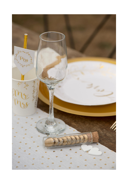 Santex Tube-10cm - Tubo de vidrio con corcho "Just Married"(10cm)