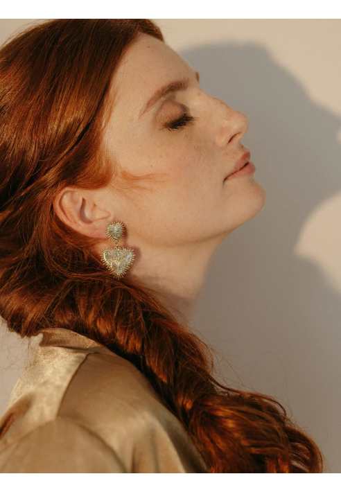 Lizeron Valentine Earrings Pendientes Gold ()