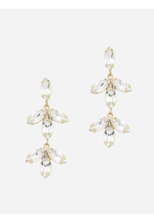 Abrazi Notch Swarovski Pendientes Oro ()