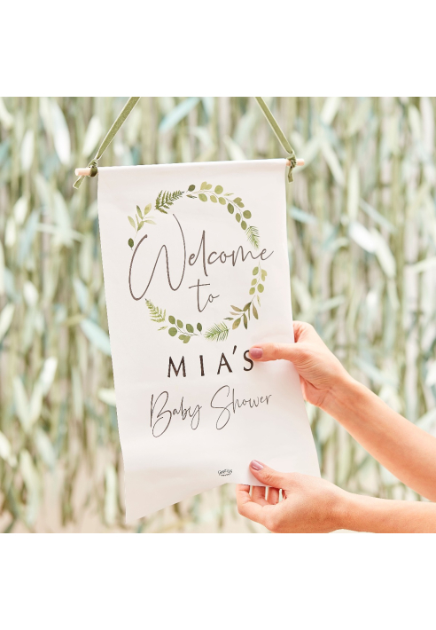 Ginger Ray BAB-110 Botanical Baby  - Cartel de bienvenida