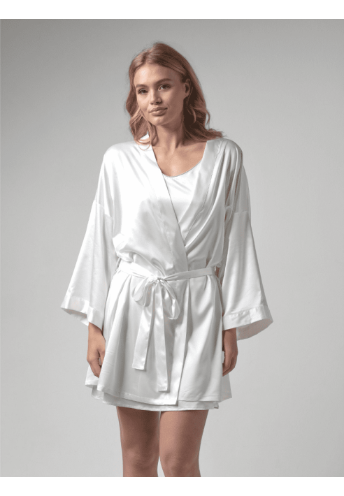 Poirier BN-745B Kimono de Novia Satén Marfil ()
