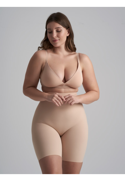 BYE BRA Sculpting | Short de Cintura Alta Beige ()
