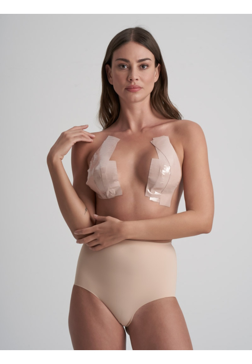 BYE BRA Cinta Adhesiva Corporal 5cmX5m Doble Pegamento Beige