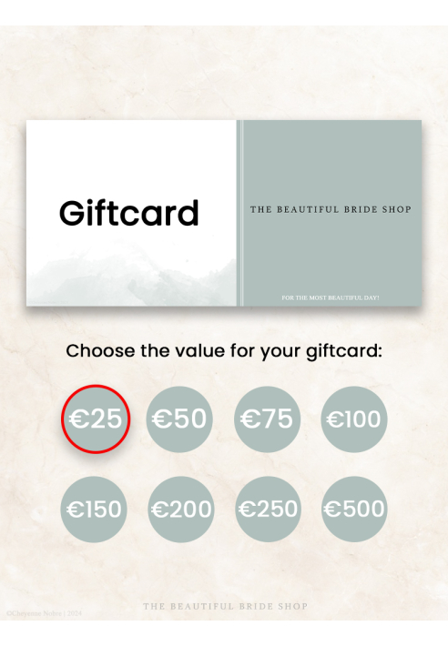The Beautiful Bride Shop Tarjeta Regalo €25